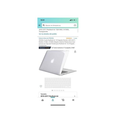Funda Macbook air transparente