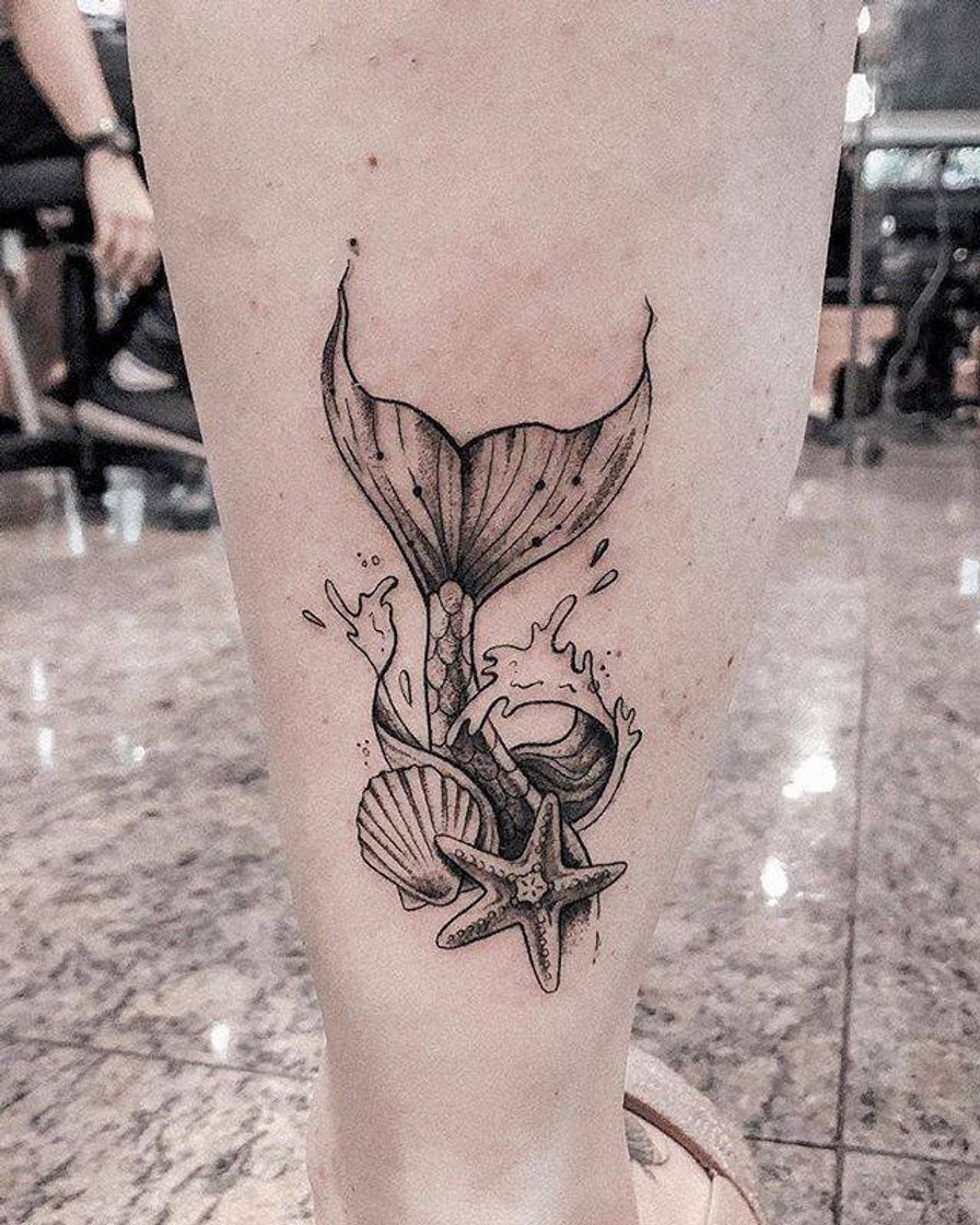 Moda Tatuagem de conchas e sereias