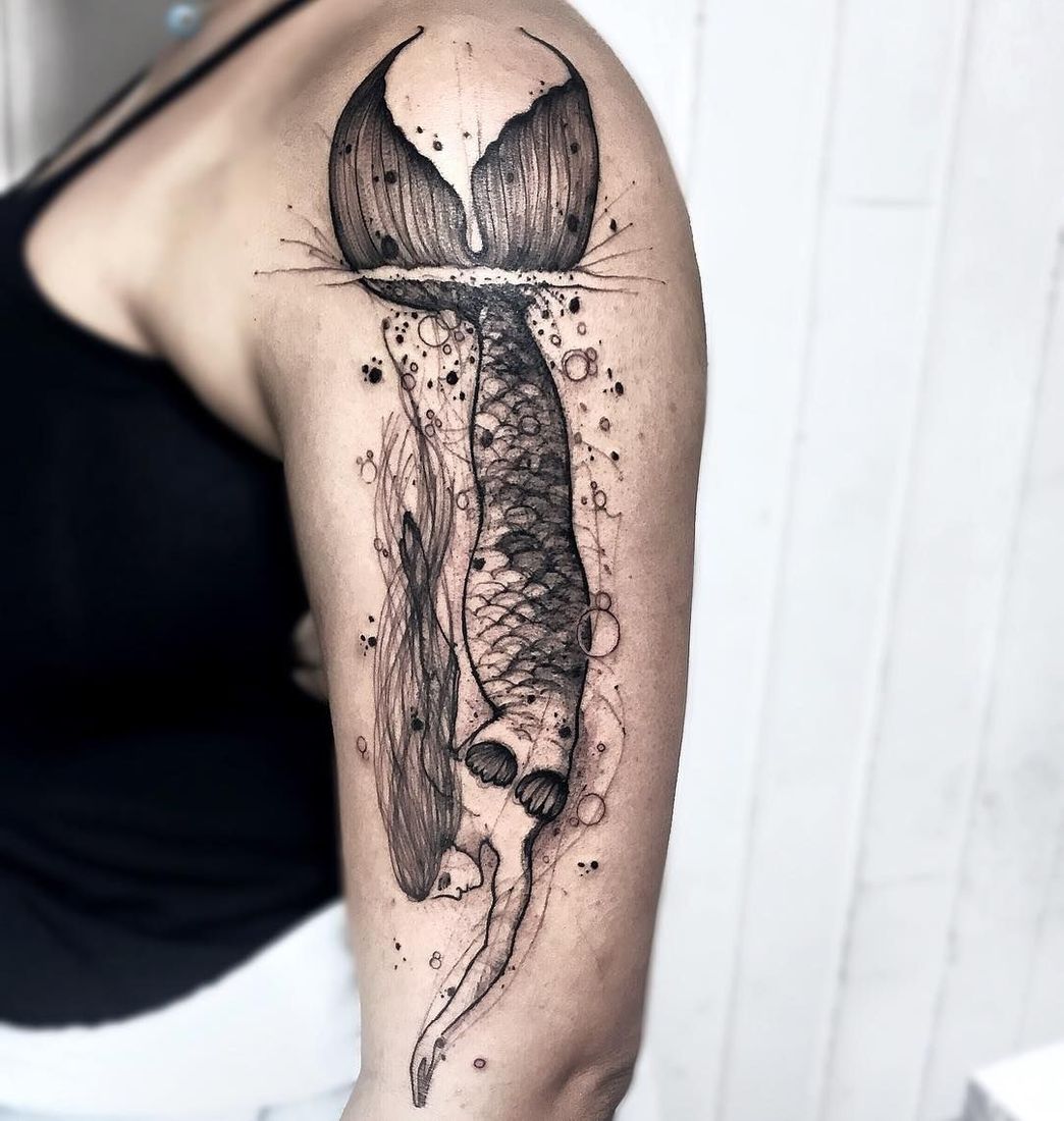 Moda Tatuagem de sereia