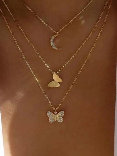 Butterfly Charm Layered Necklace | SHEIN Usa