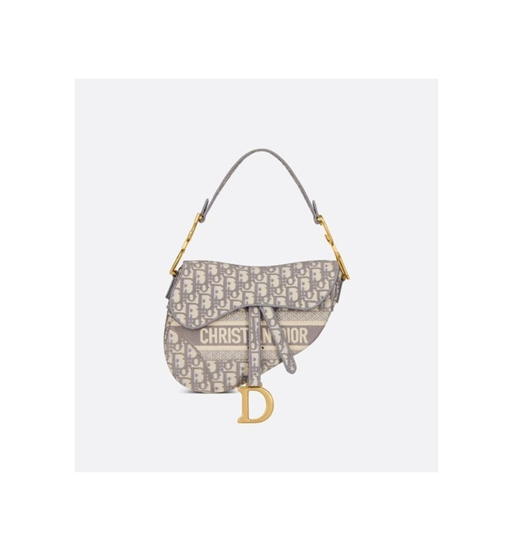 Product Bolso Saddle Bordado Dior Oblique gris 