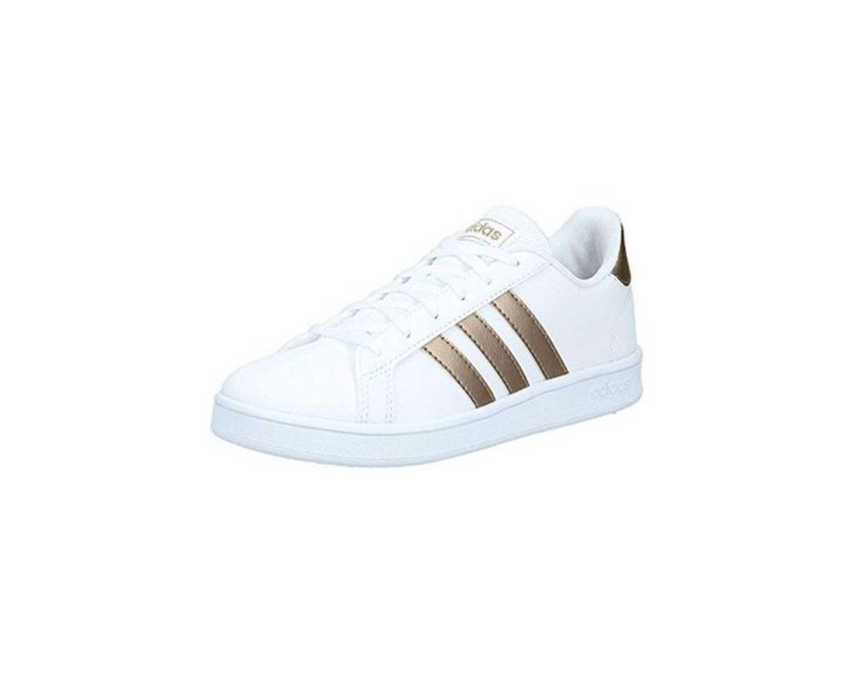 Social adidas Grand Court K, Zapatillas de Tenis, Multicolor Ftwwht Coppmt Glopnk 000,