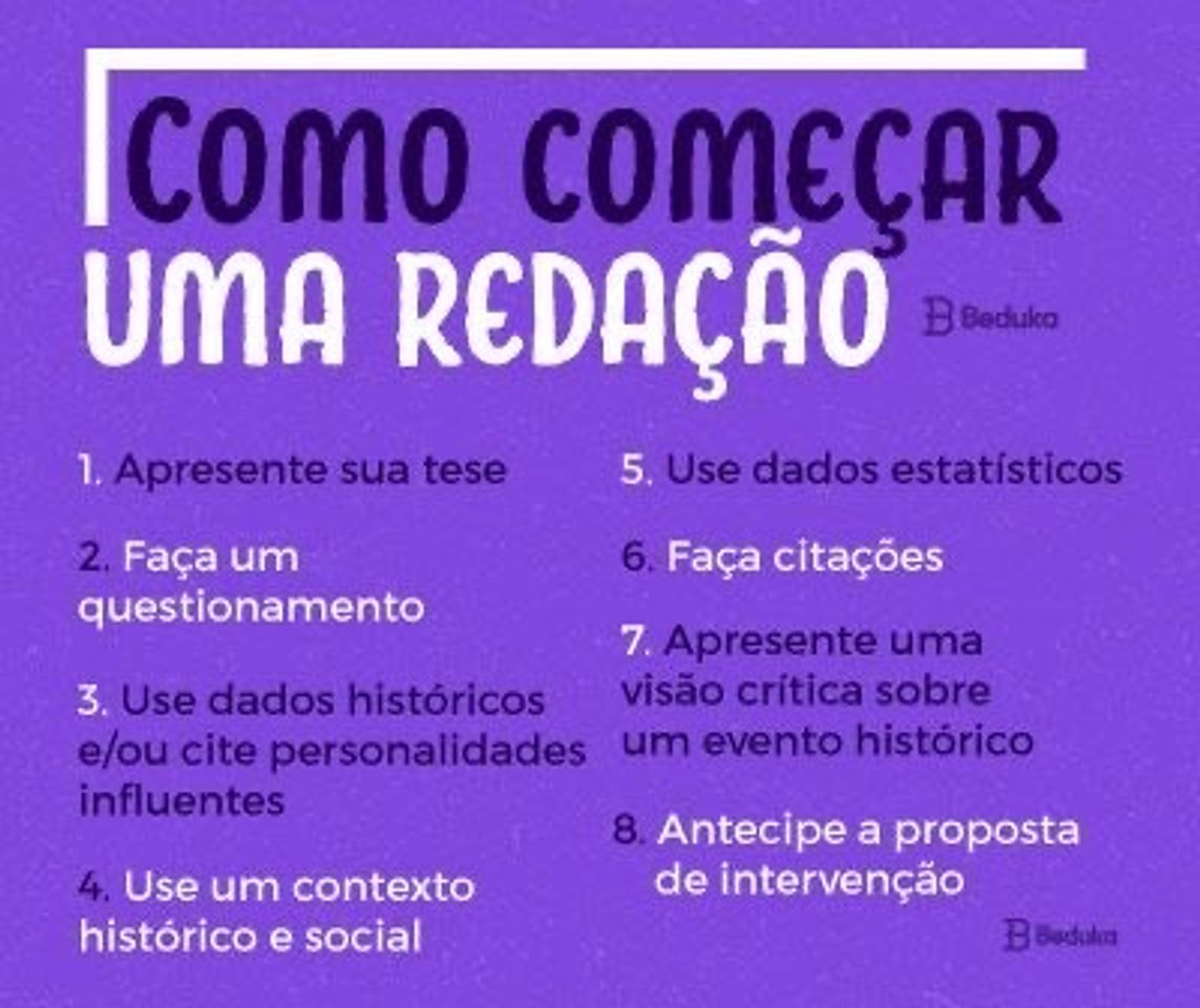 Social Como começar uma redação 