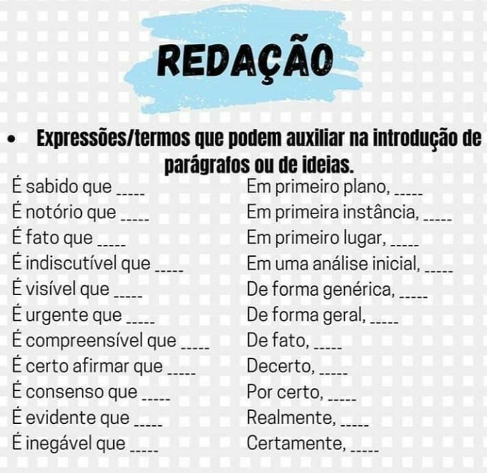 Social expressões para utilizar na redação 