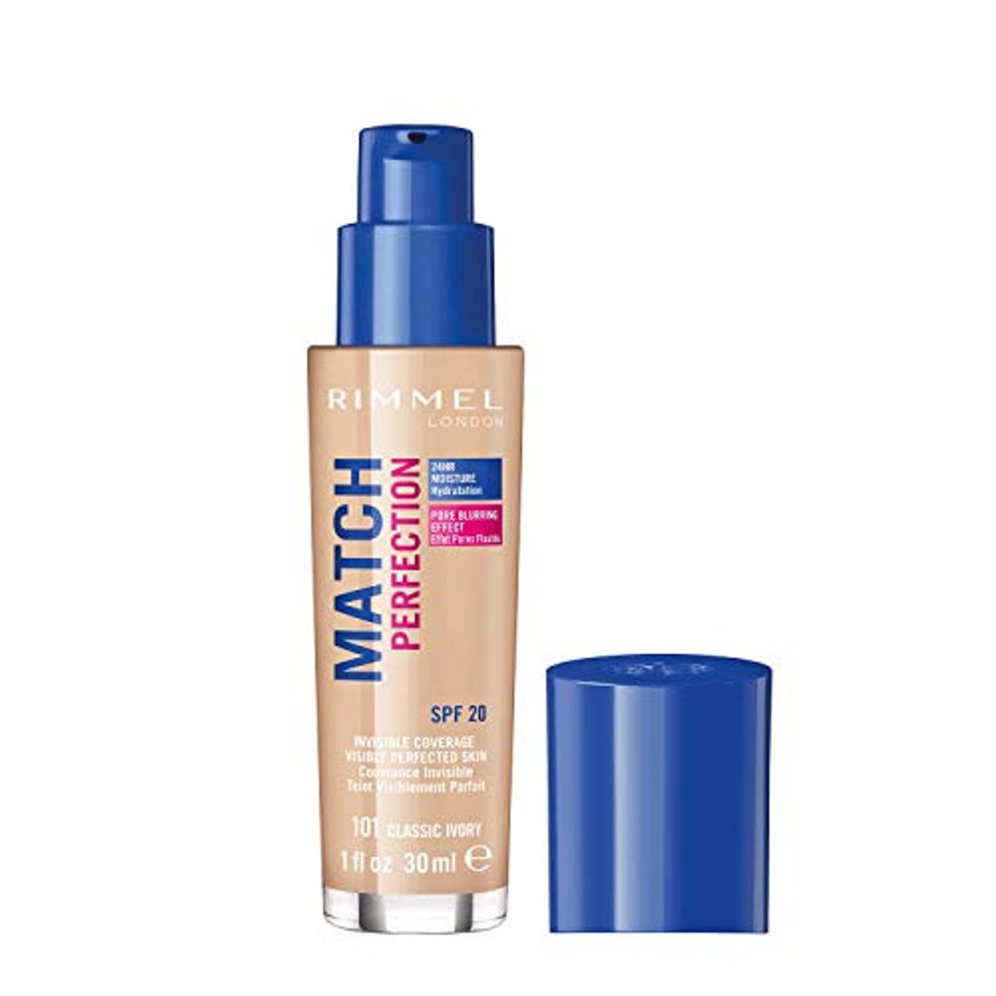 Social Rimmel London Match Perfection Foundation Base de Maquillaje Tono 101 Classic Ivory