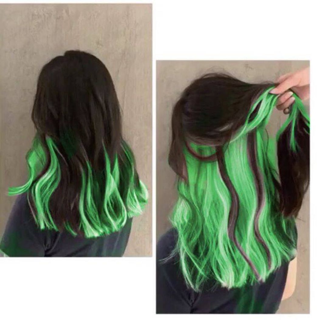 Moda Cabelo pintado de verde💚