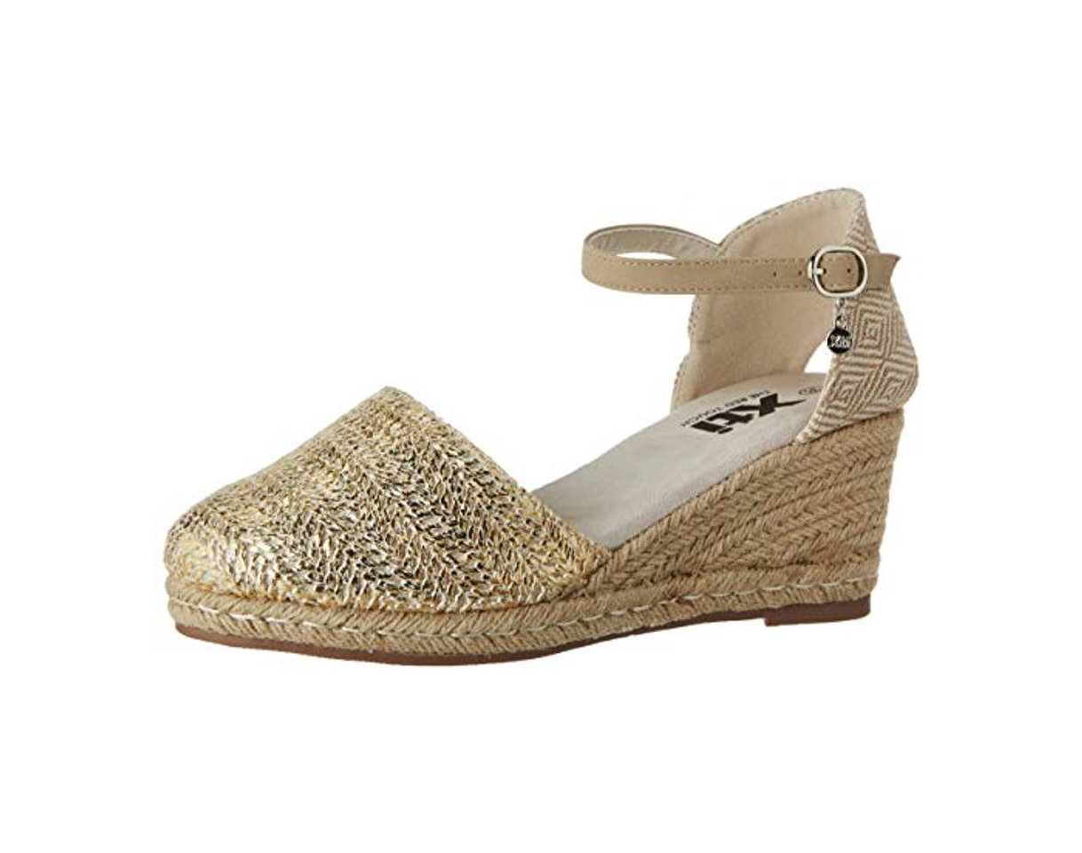 Moda XTI 49704.0, Sandalias con Plataforma Mujer, Dorado