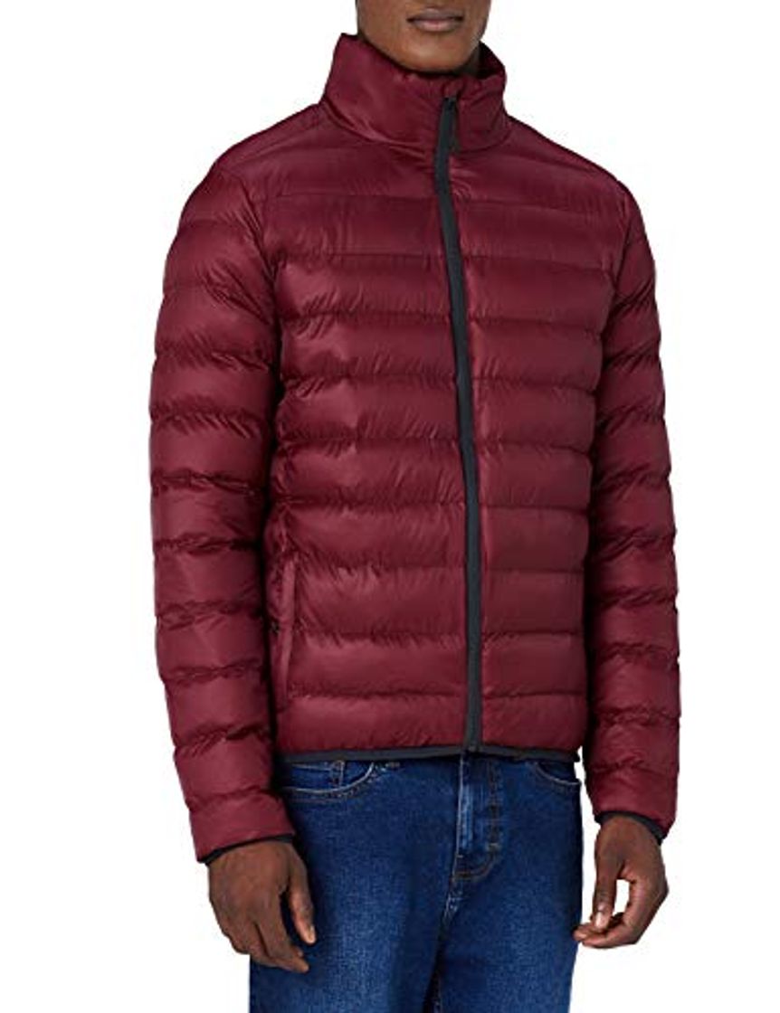 Fashion Marca Amazon - MERAKI Anorak Hombre con Cuello Alto, Rojo