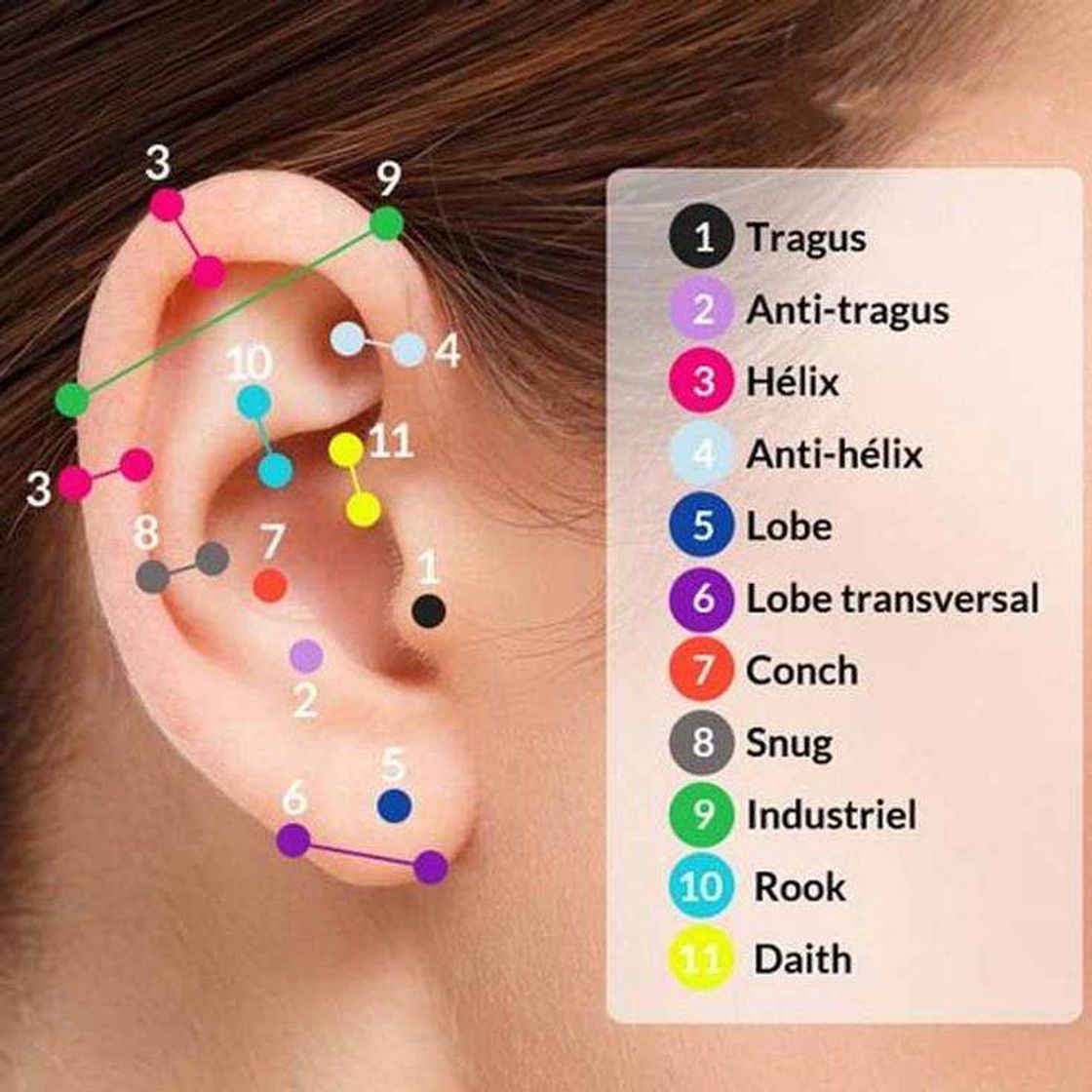 Moda For learn the name of the piercings 🤔