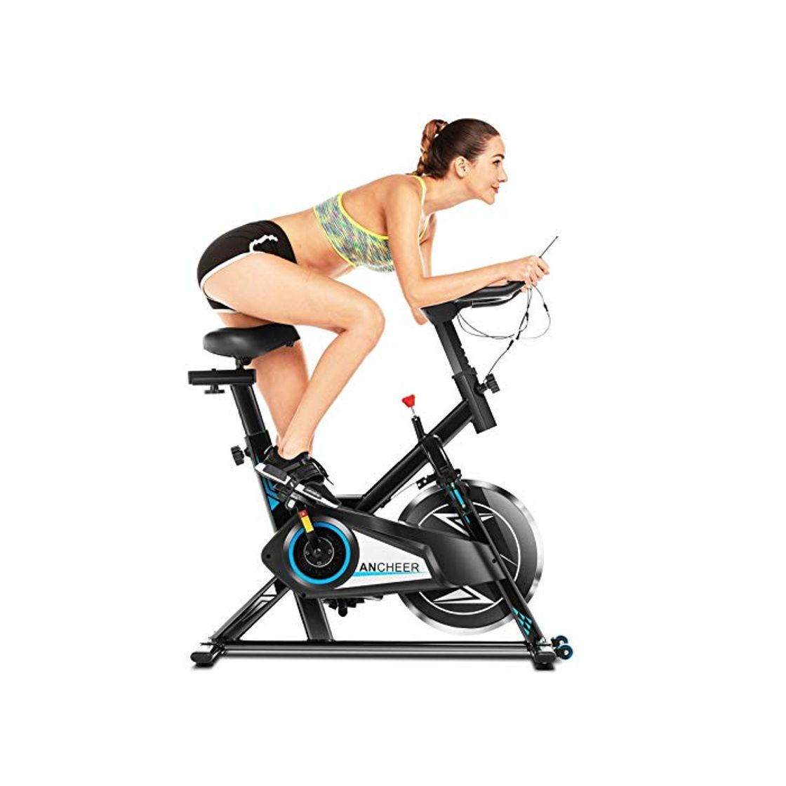 Social ANCHEER Bicicleta de Spinning Bici estática Indoor de Volante de Inercia de