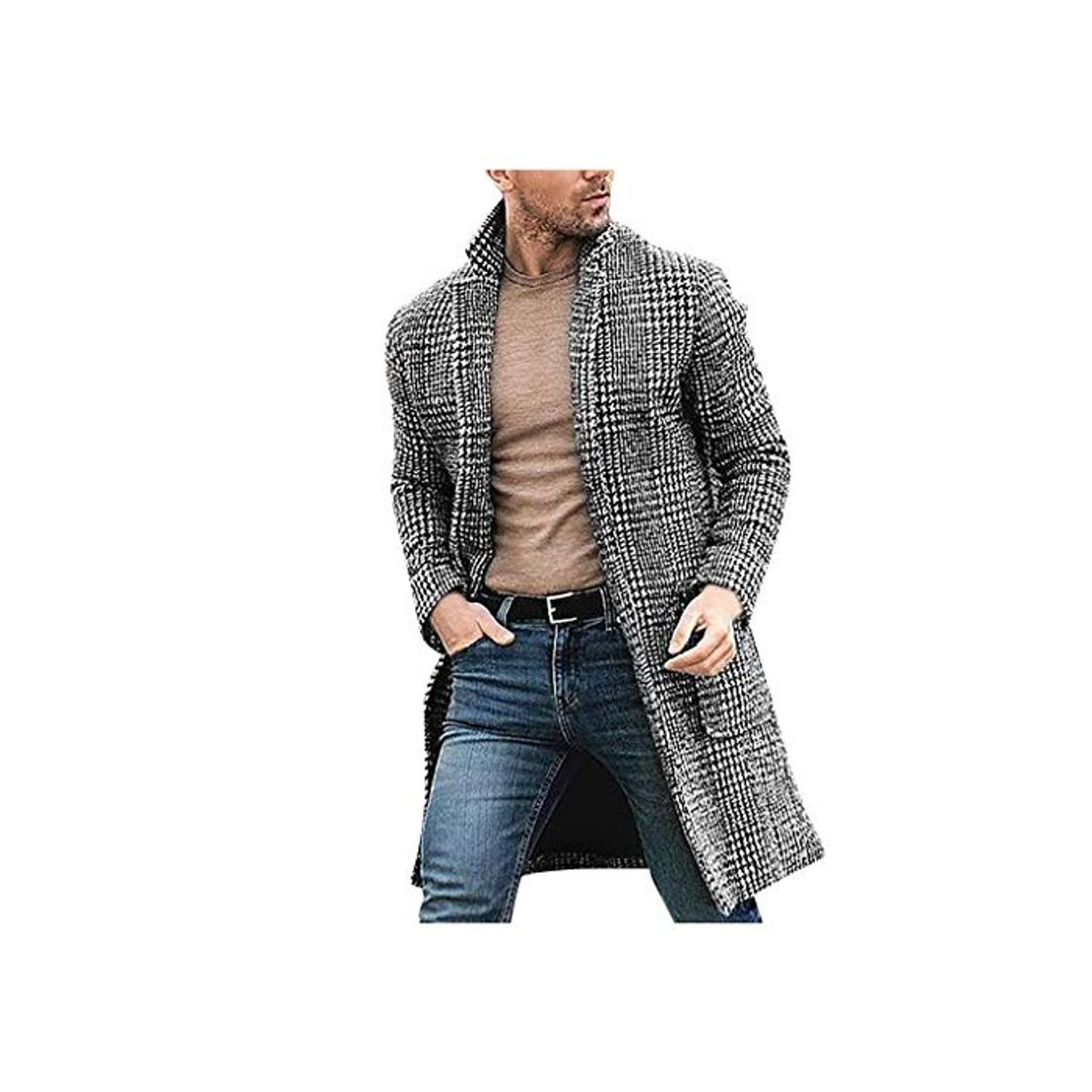 Fashion Abrigo Invierno Hombre, Dragon868 Abrigos de Trinchera para Hombres, Caballeros Outwear Largo