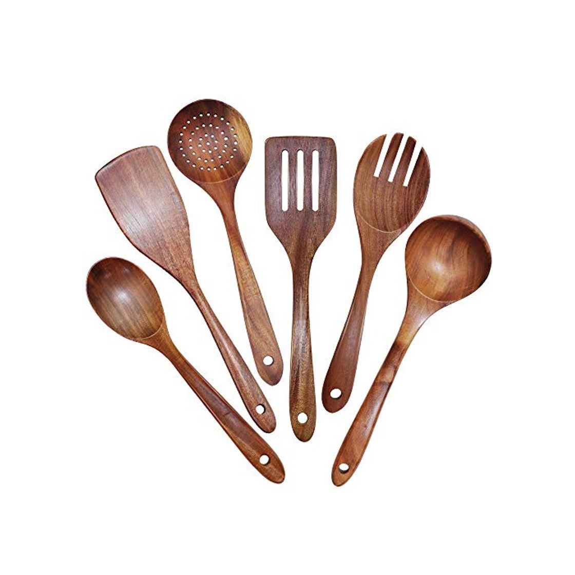 Productos Farfly Utensilios de Madera Juego de 6