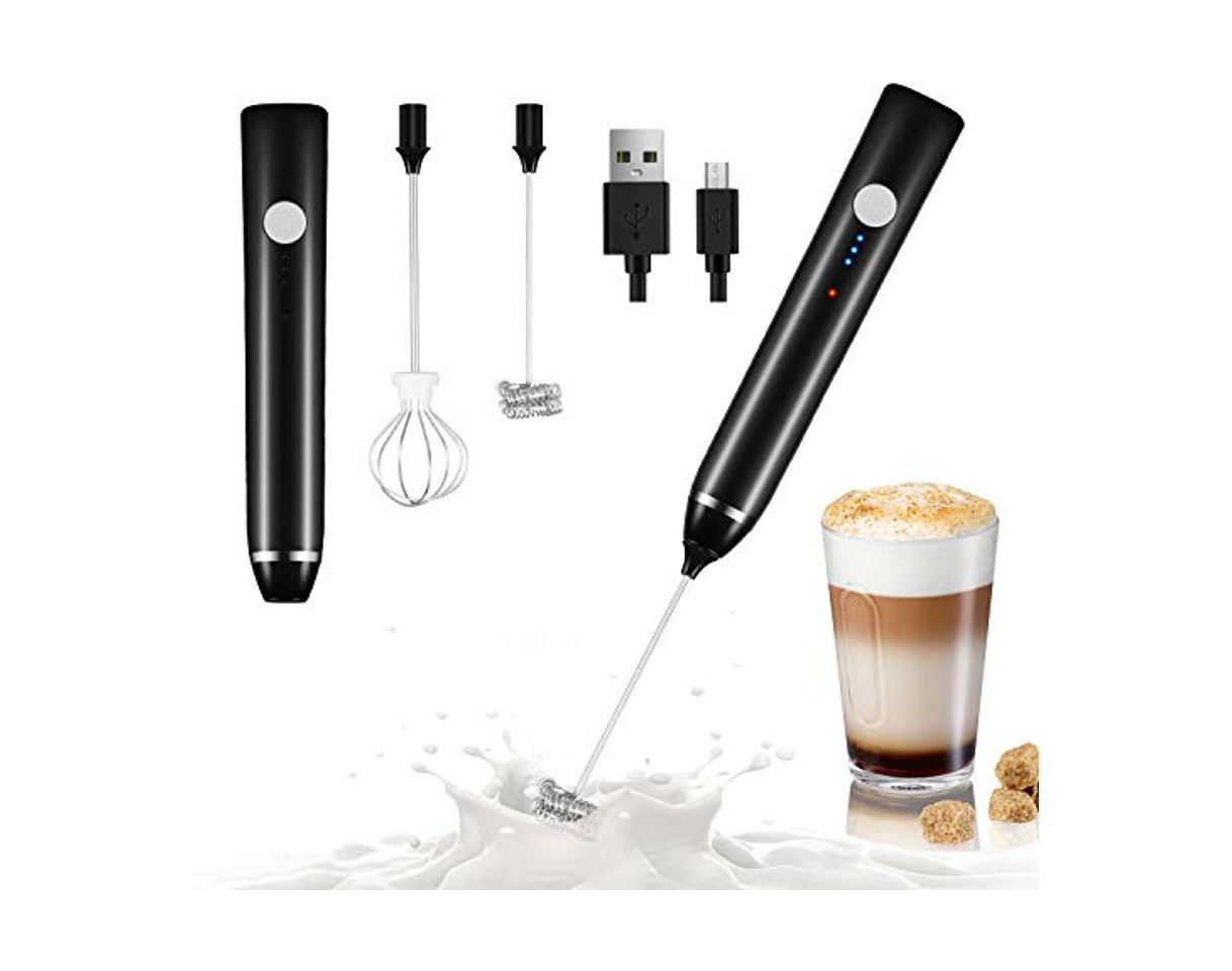 Social Dallfoll Espumador de Leche Eléctrico, USB recargable batidor eléctrico, vaporizador de leche,