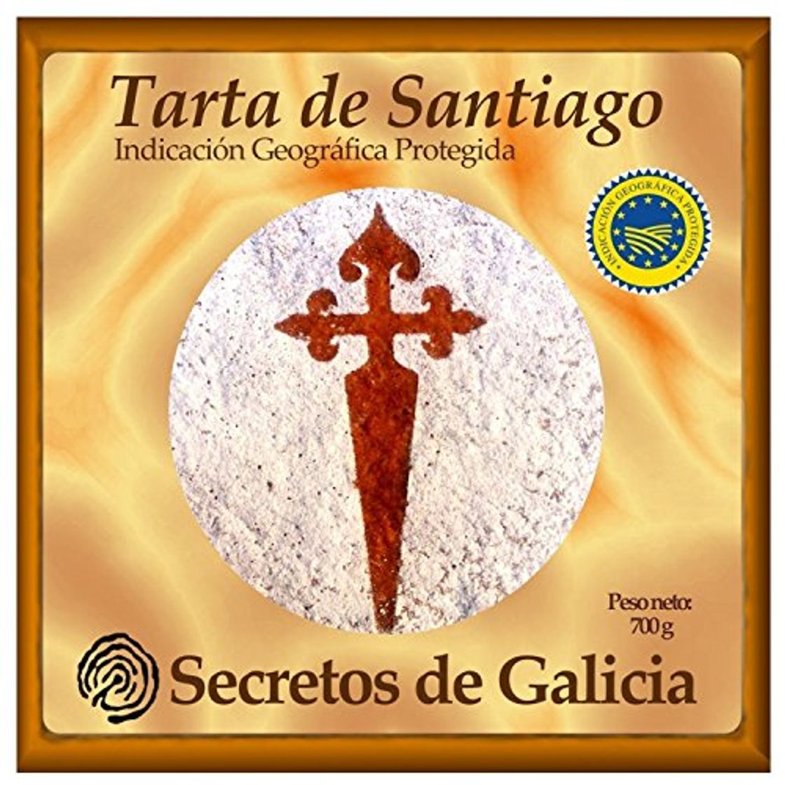 Tarta de Santiago Artesanal 700 g. Certificada por Indicación Geográfica Protegida