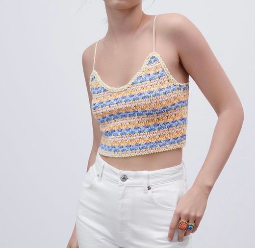 Crop top de malha