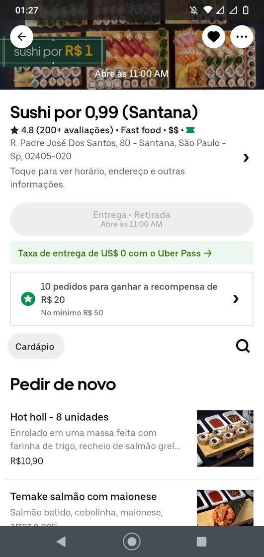 Restaurants Sushi 0,99/Sushi fast