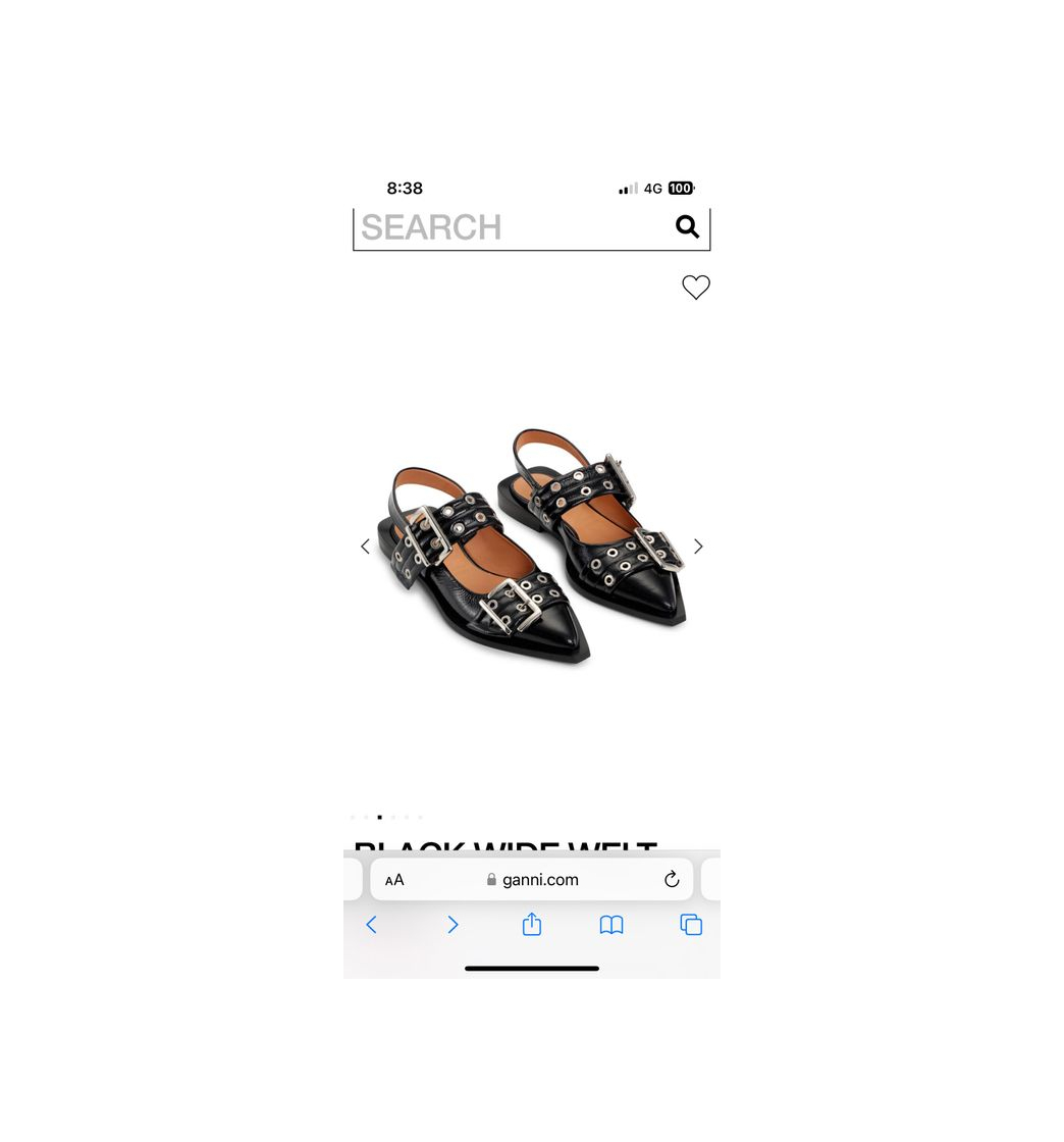 Social BLACK WIDE WELT BUCKLE BALLERINAS