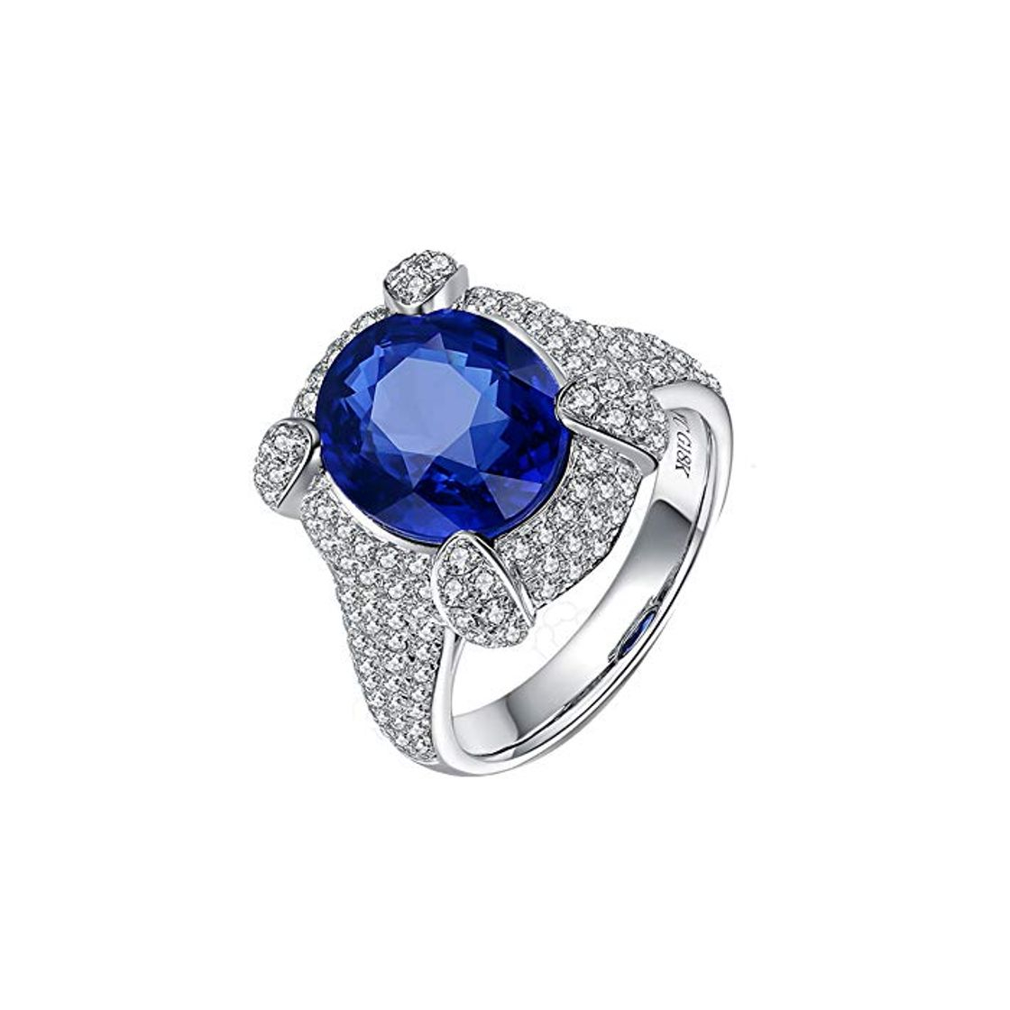 Social YCGEMS Joyería única para Mujer Sólido 18 Quilates de Oro Blanco 6.21ct