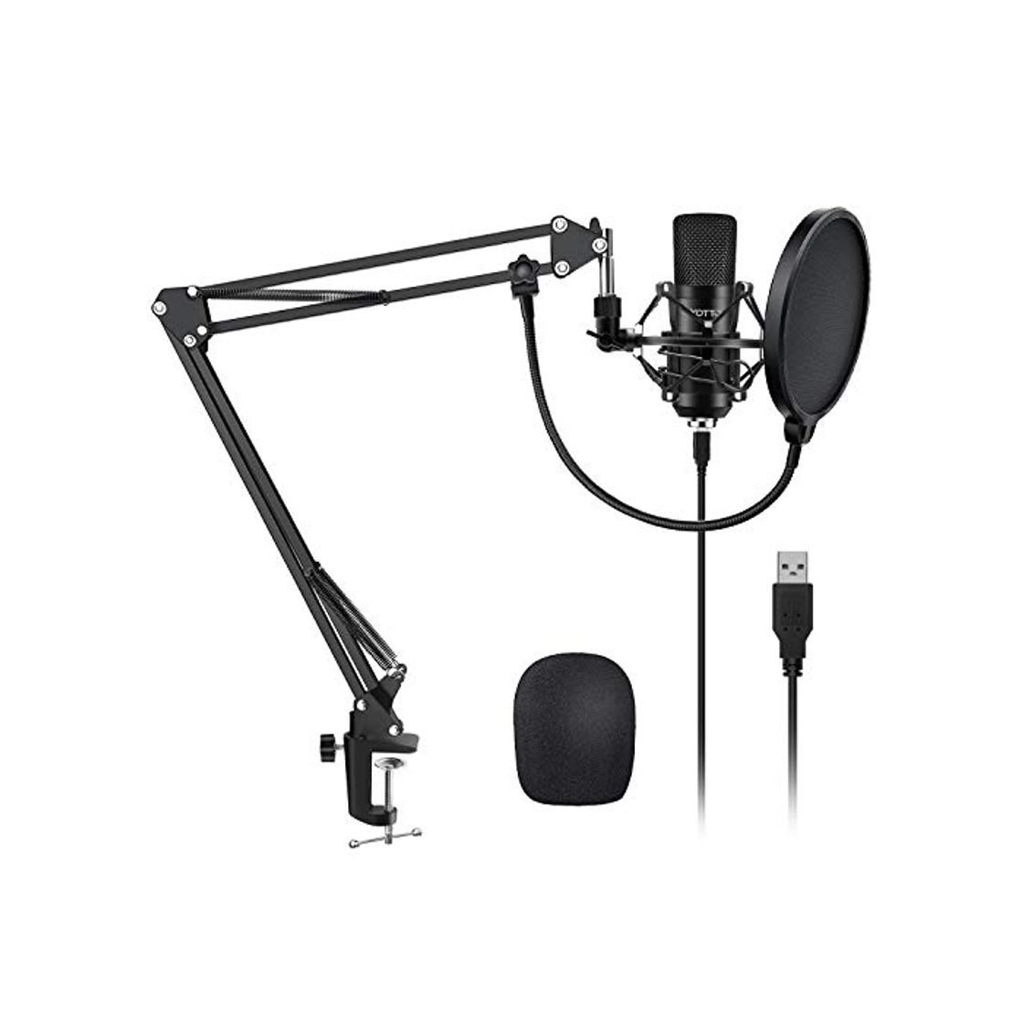 Social YOTTO USB Micrófono de condensador cardioide Micrófono para ordenador