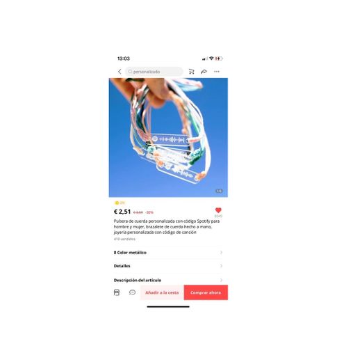 Pulseras personalizadas con vuestra canción 