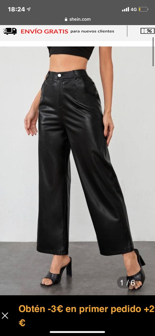 Fashion SHEIN Wide Leg PU Leather Pants | SHEIN EURoa