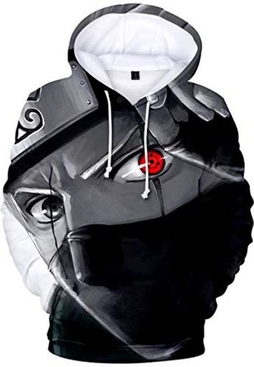 FLYCHEN Niño Sudadera con Capucha Naruto Ninjutsu Anime Impresión Digital 3D Uchiha