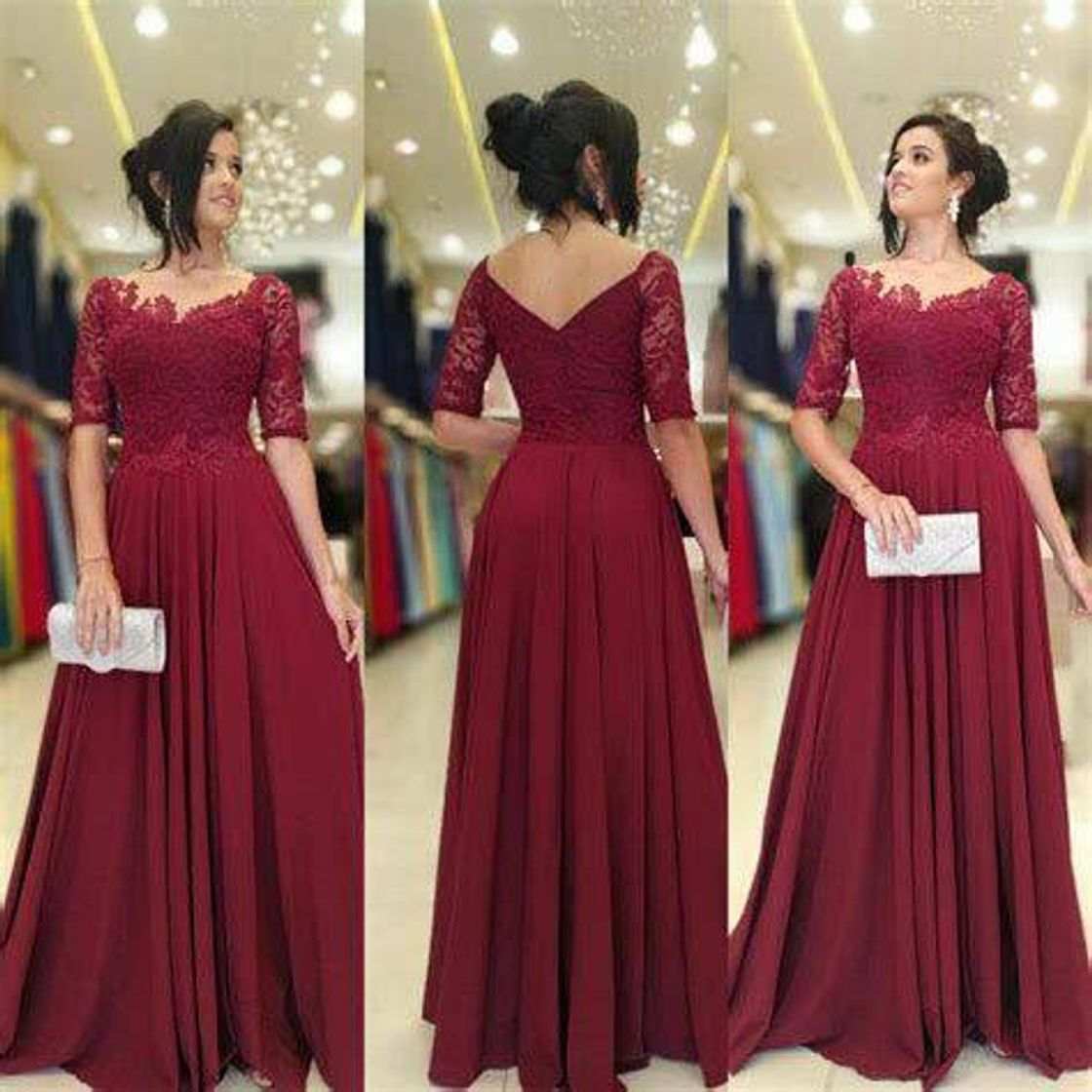 Moda Vestido Madrinha Marsala❤️👗✨