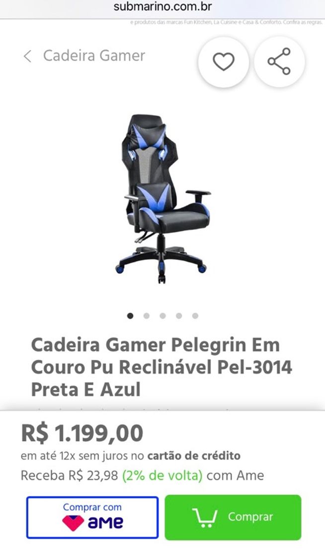 Producto Cadeira para gamer