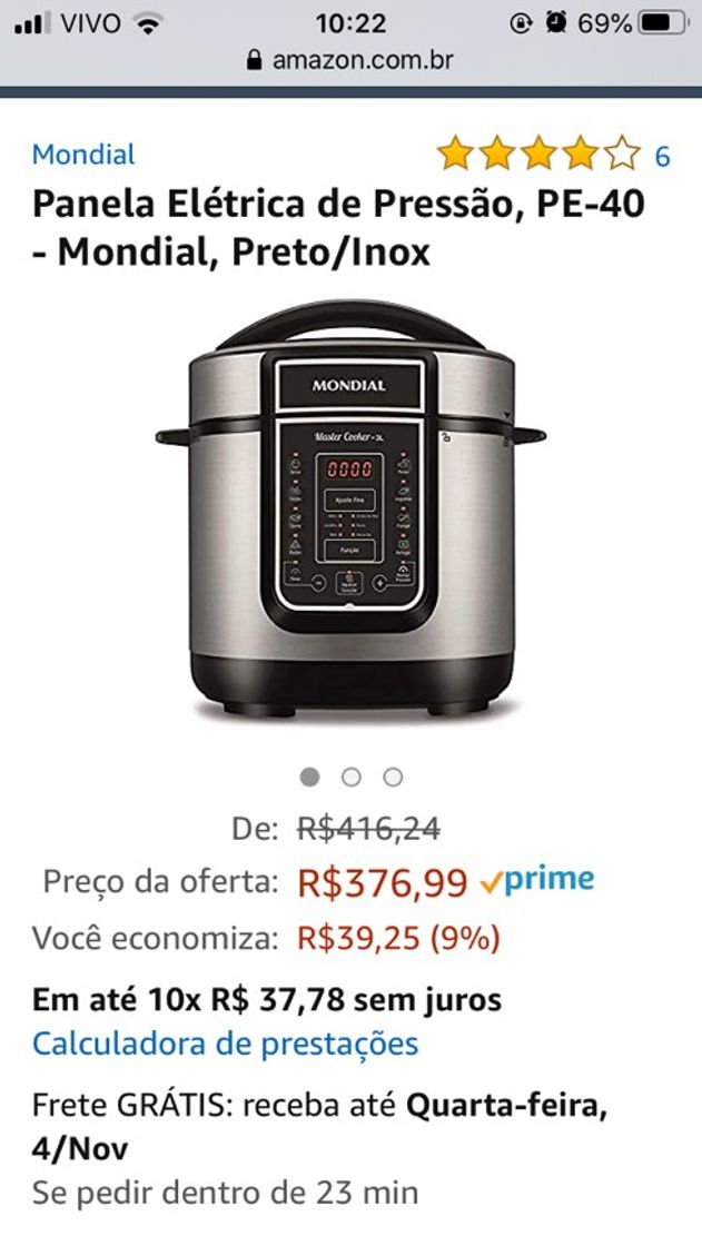 Producto Panela de pressão elétrica 