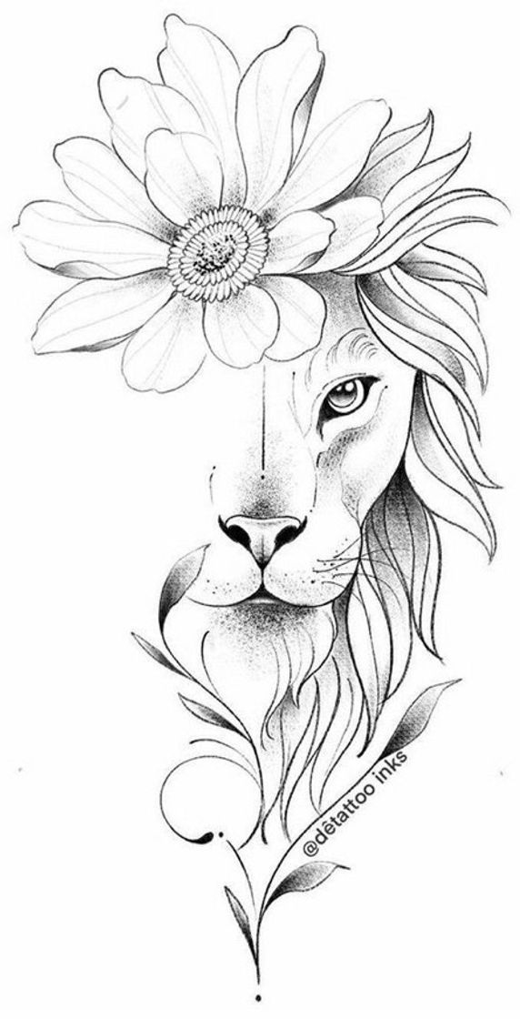 Social Tatuagem de leão 