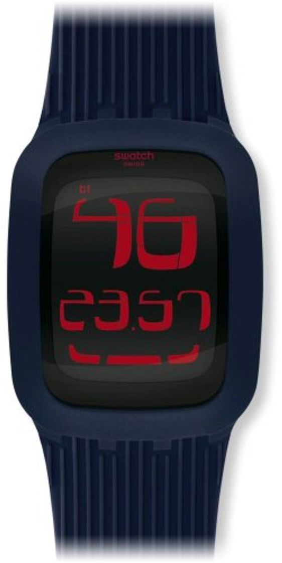 Moda Swatch Reloj de Pulsera para Hombre Touch Dark Blue Blue Digital Cuarzo Caucho SURN101