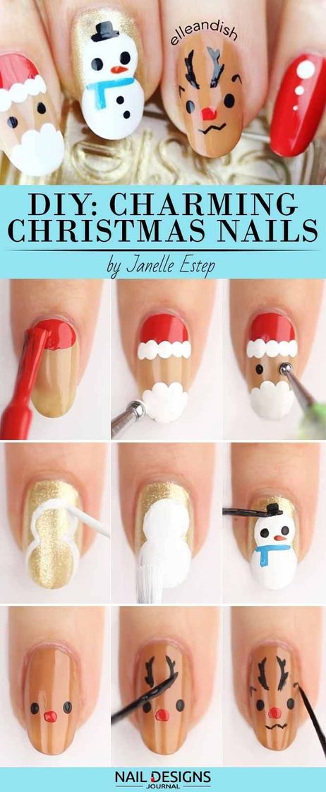 Fashion Tutorial para unhas no natal🌲🎅