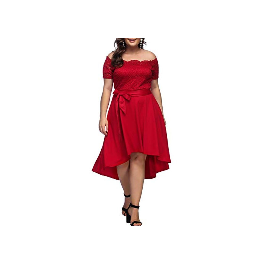 Producto Lover-Beauty Mujer Plus Size Sexy con Cuello En V Vestido De Boho