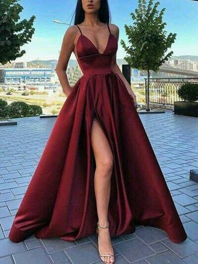 Vestido de gala cor vinho ♥️