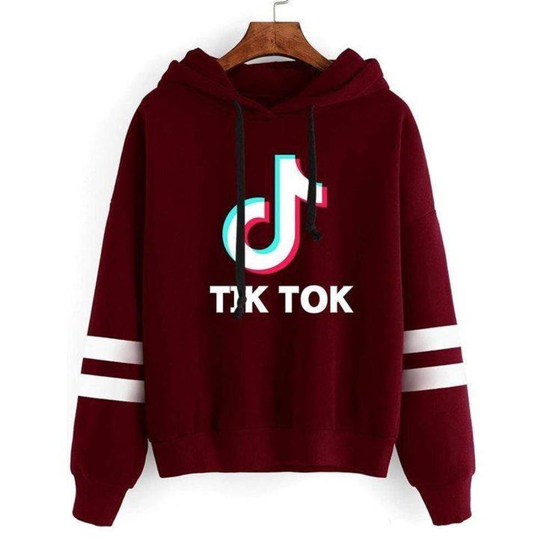 Moda Moletom Tiktok cor Bordô