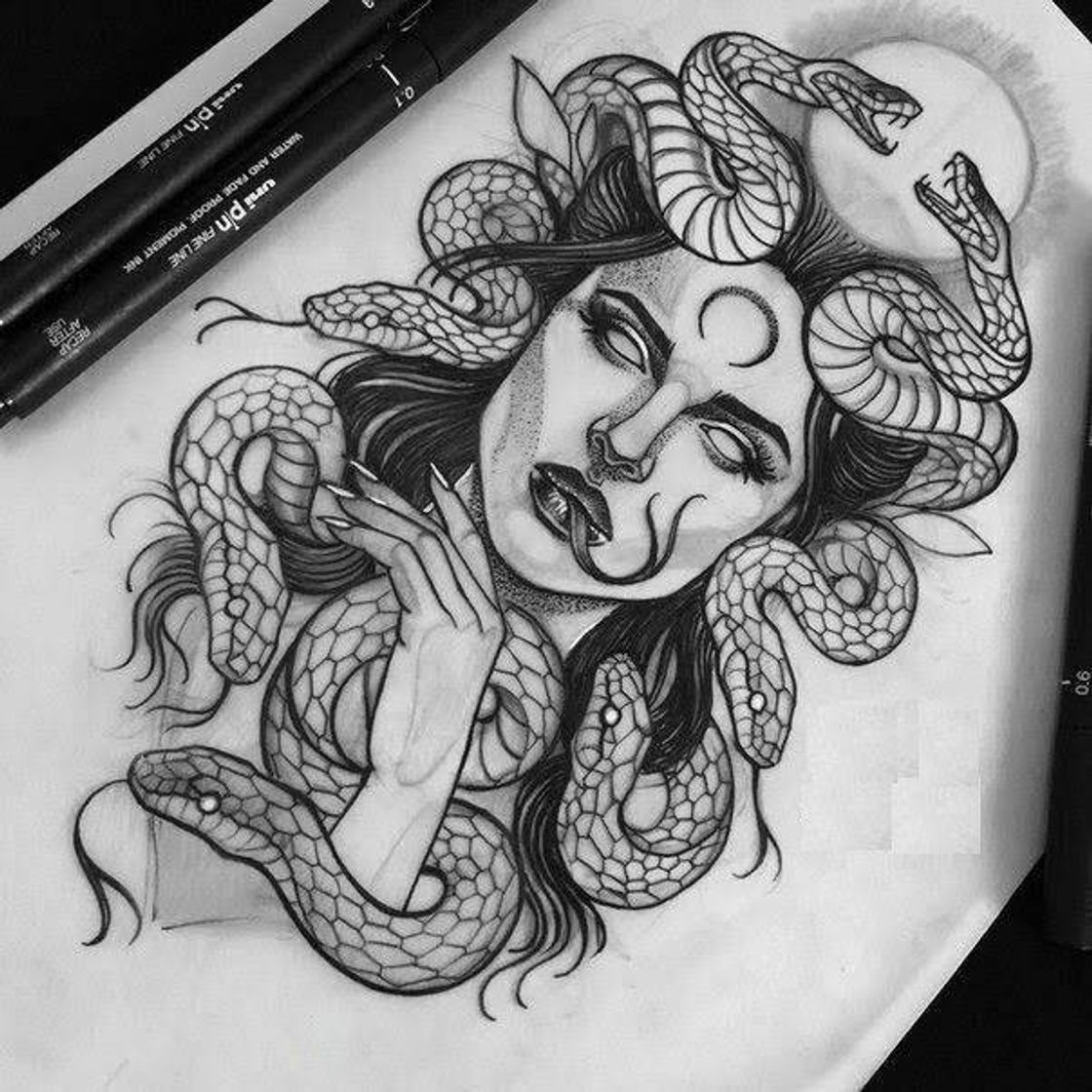 Moda Tatuagem medusa 