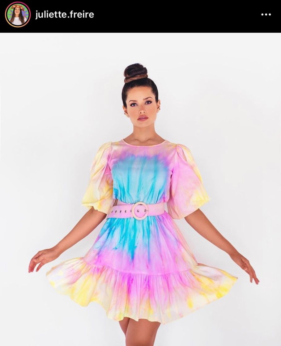 Moda Vestido Tie Dye