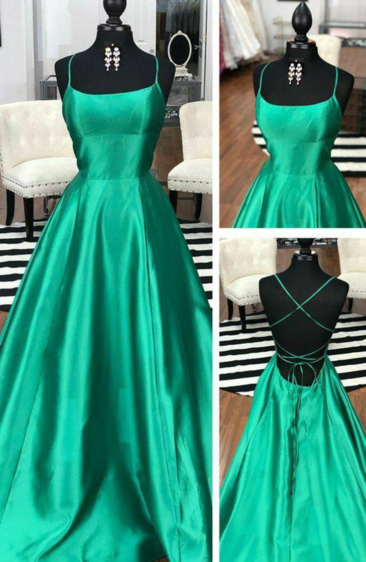 Fashion Vestido de seda verde agua maravilhoso 