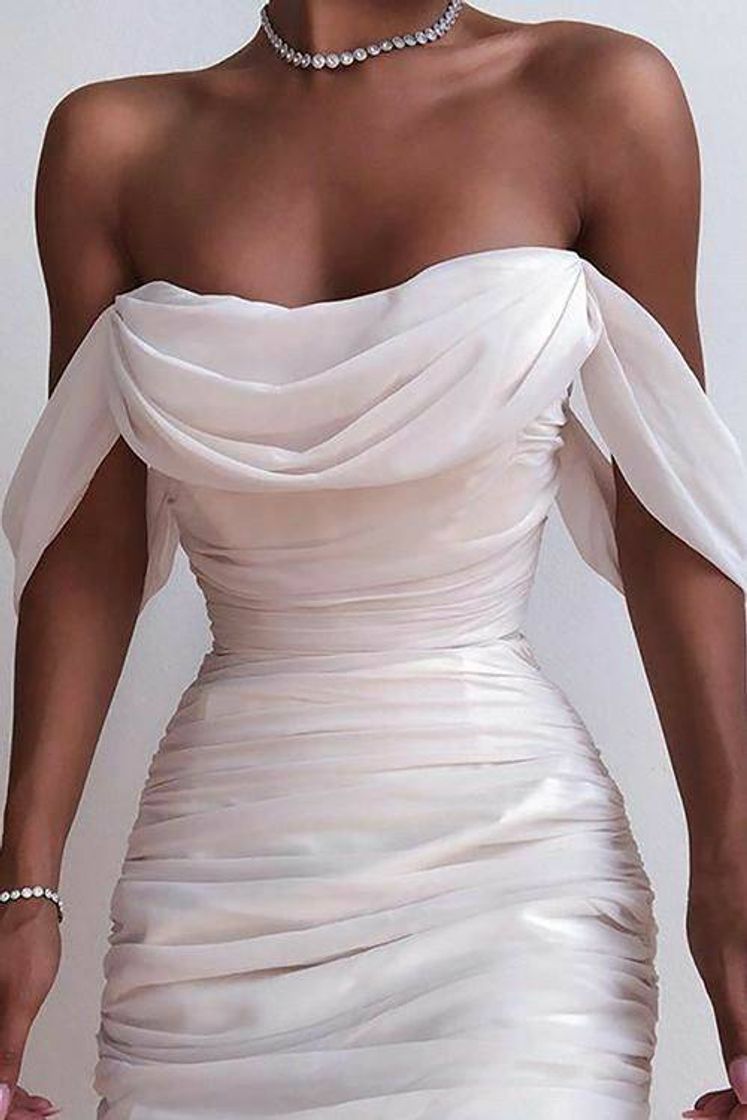Social Vestido branco super lindo com varios detalhes