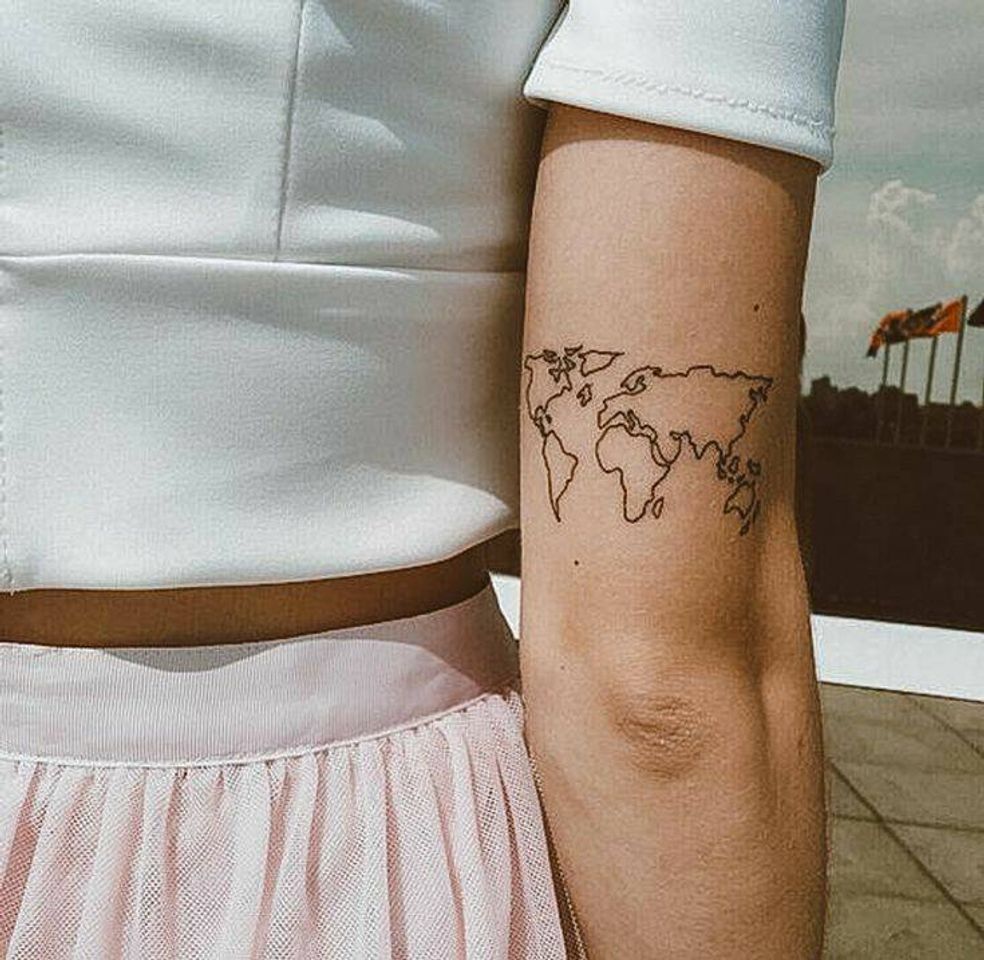 Social Tatuagem do mapa da Terra