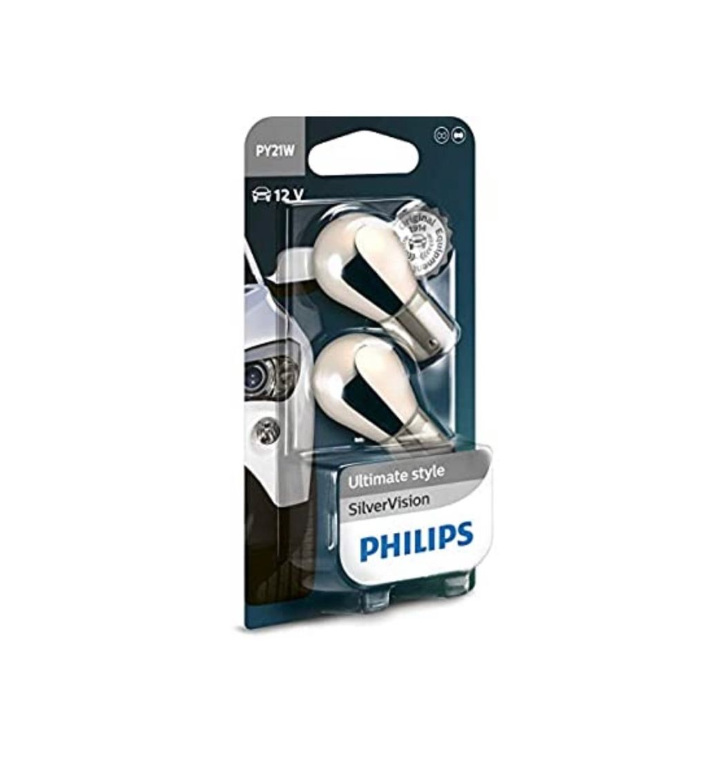 Product Philips 12496SVB2 SilverVision Bombilla PY21W para Luces Traseras