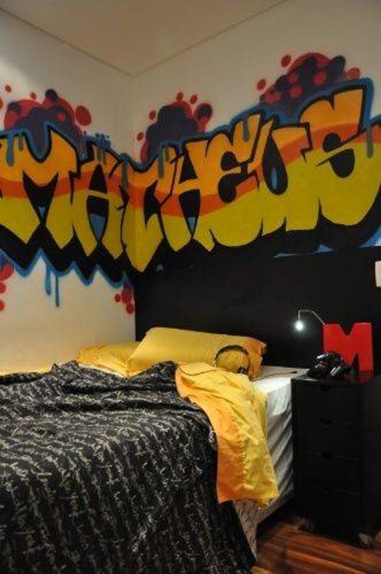 Moda grafite no quarto 