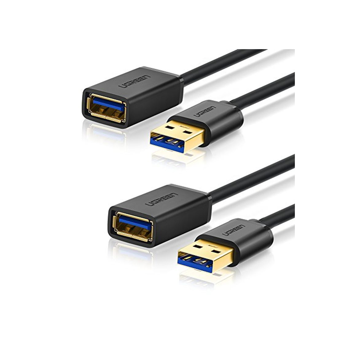 Electrónica UGREEN Cable Alargador USB 3.0 Cable Extensor 2 Pack USB 3.0 Tipo