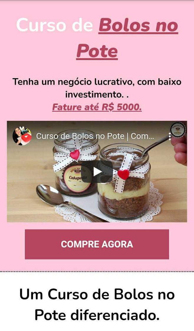 Moda Curso De Bolo De Pote