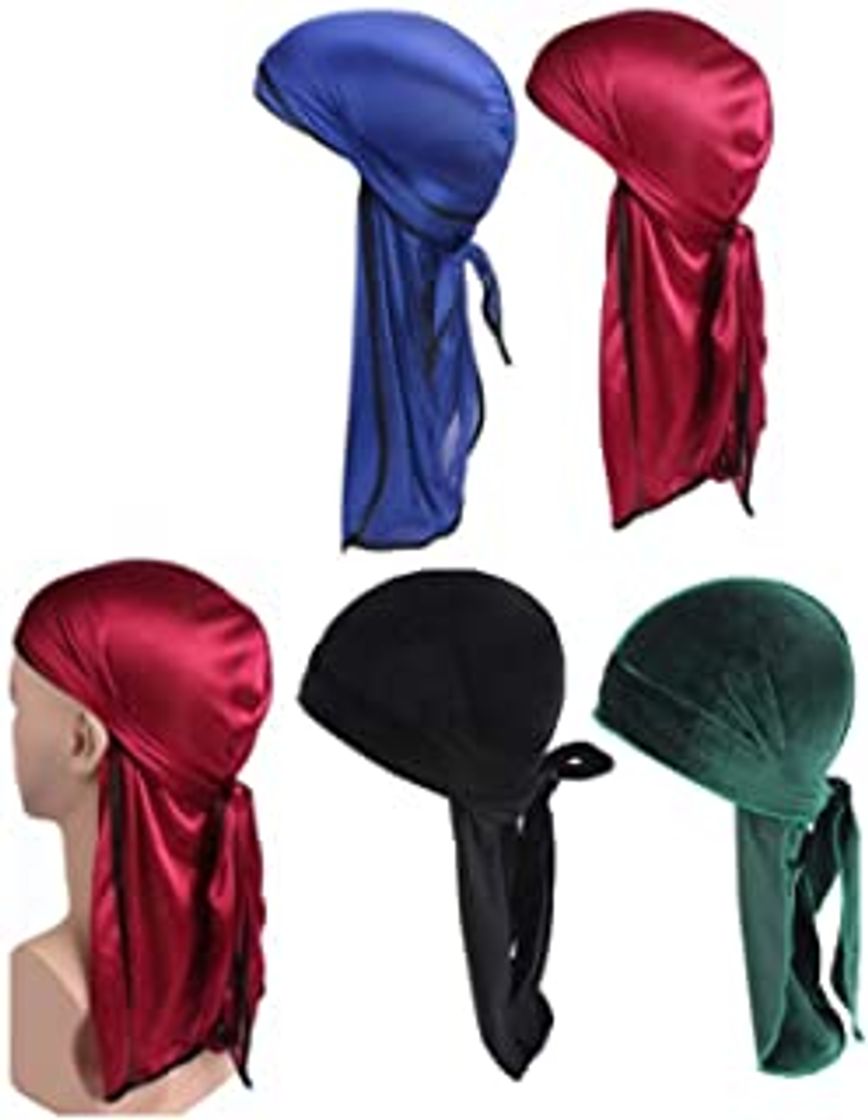 Moda Vicsport - 2 piezas de elastano largo de cola larga durag extra