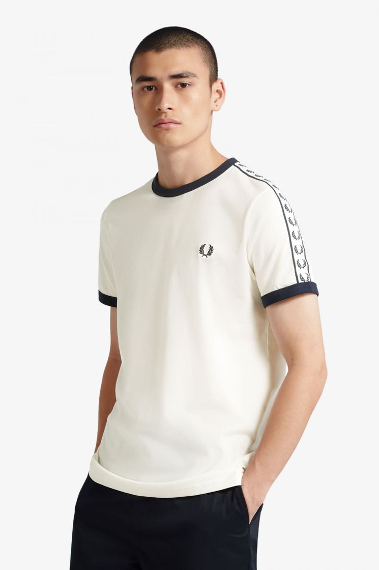 Fashion Fred Perry Ringer Camiseta Black