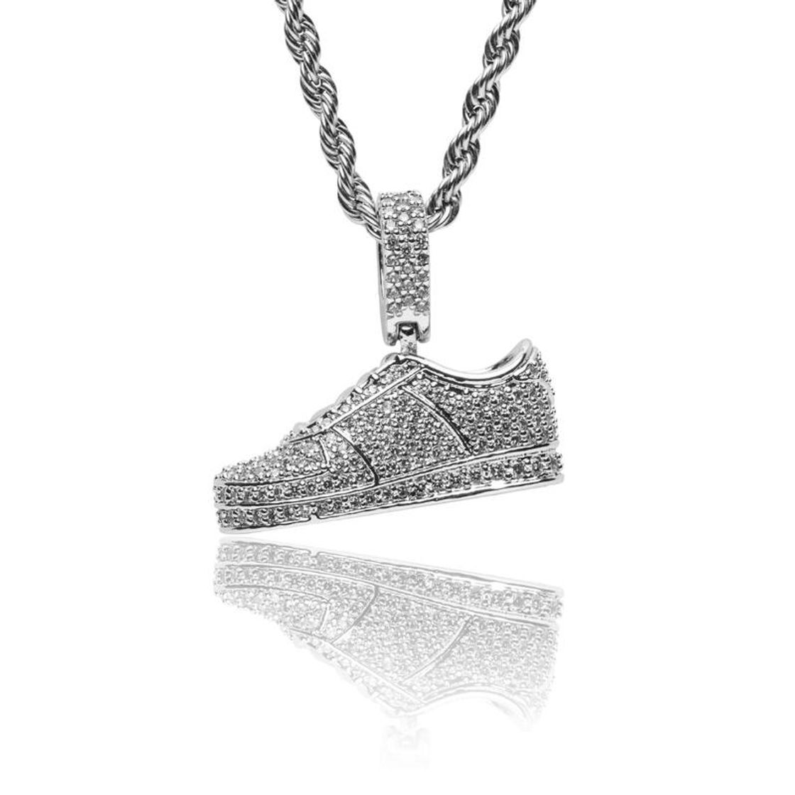 Moda ICED SNEAKER PENDANT- WHITE GOLD 