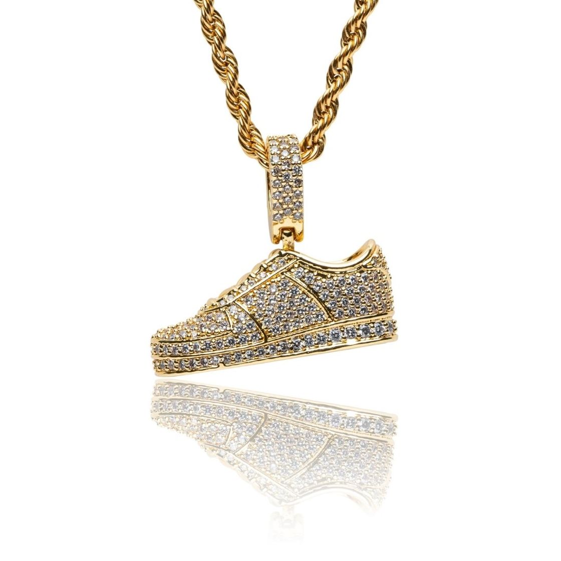 Fashion ICED SNEAKER PENDANT- GOLD