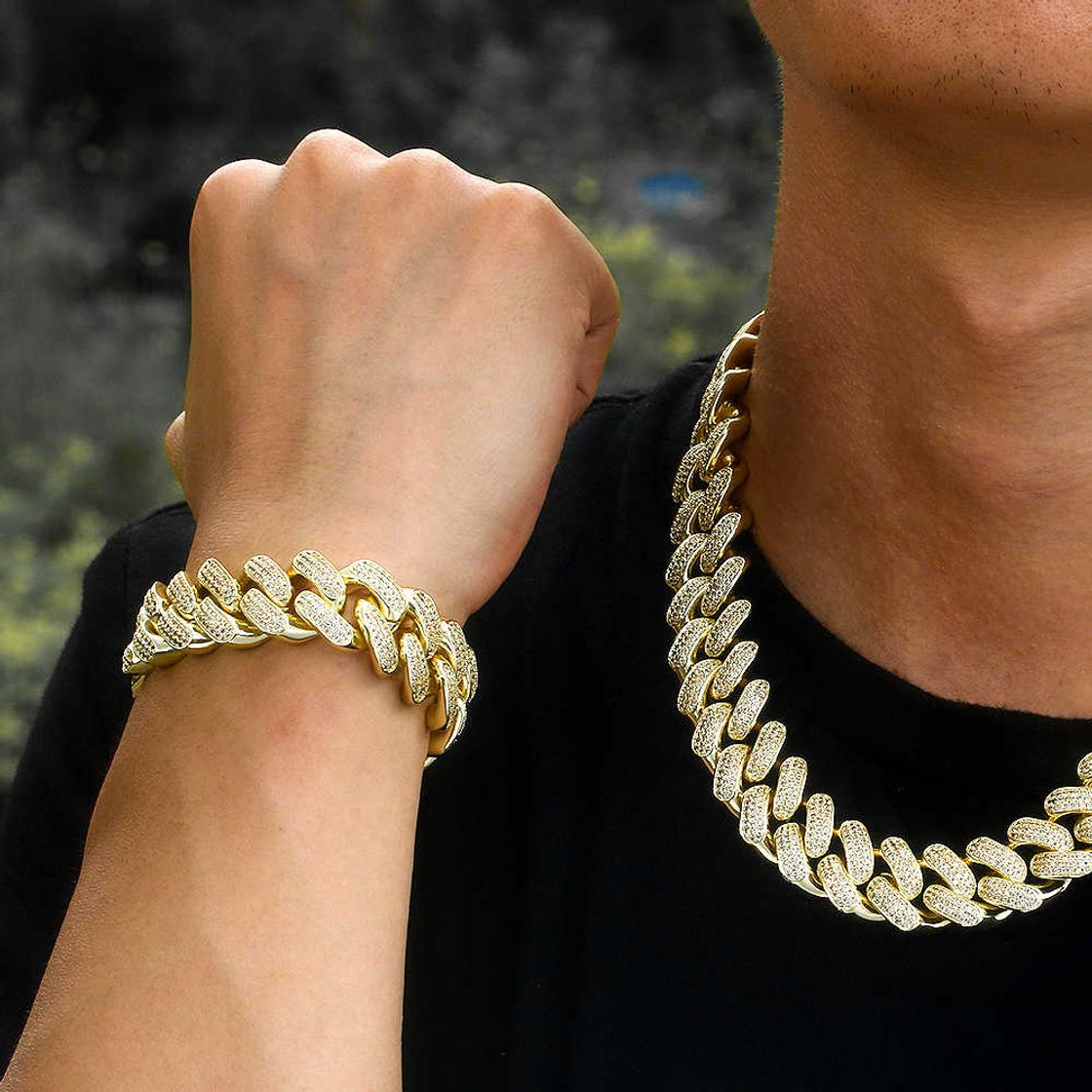 Social 12MM ICED CUBAN LINK BRACELET 