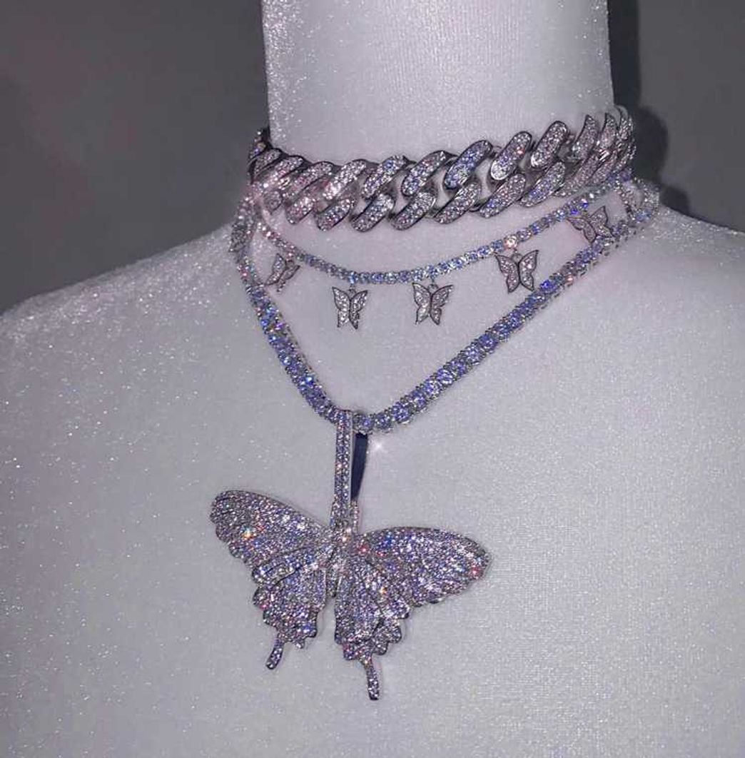 Social Iced Out Butterfly Chain